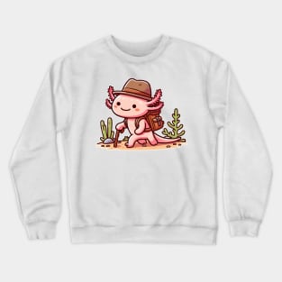 axolotl funny Hiking Crewneck Sweatshirt